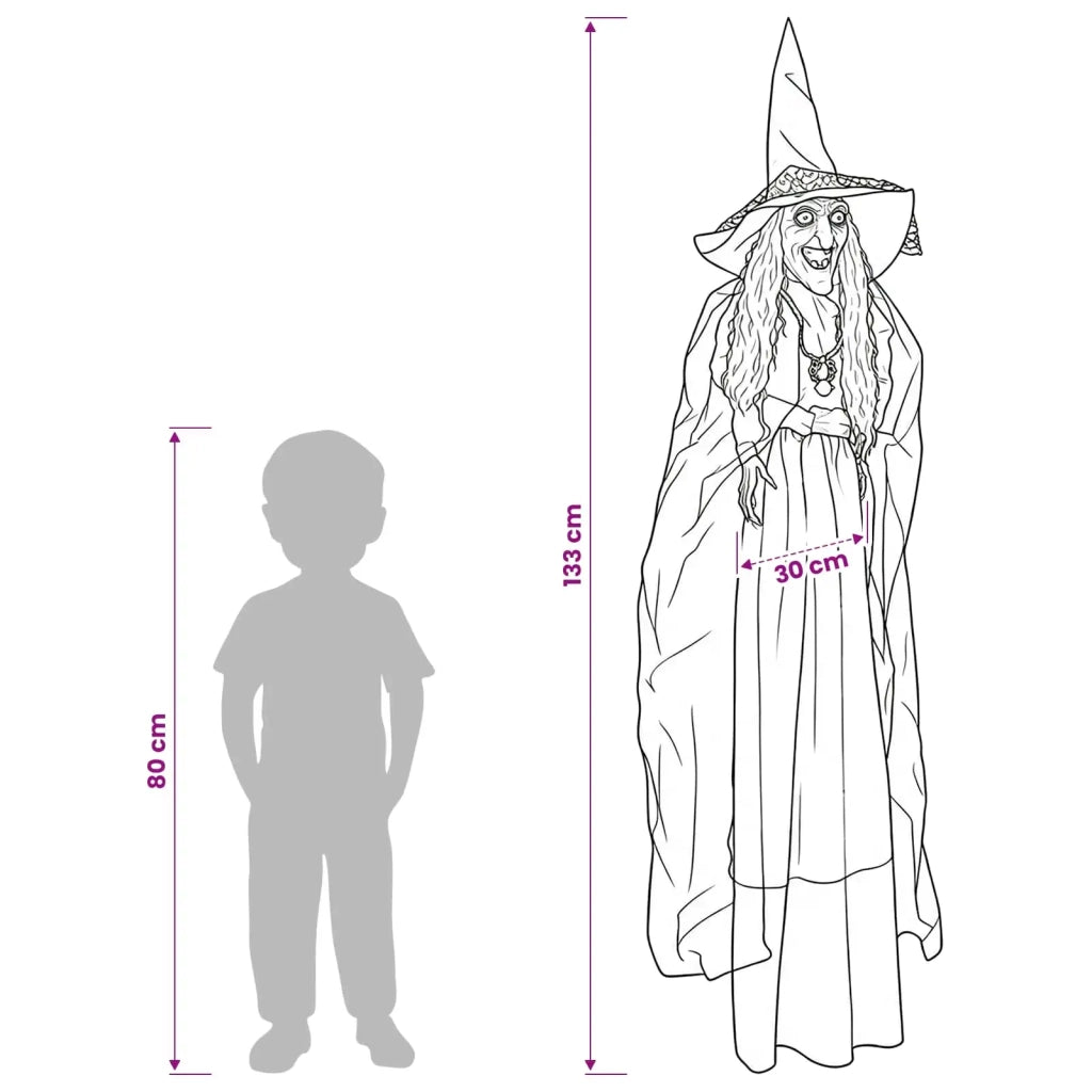 Strega di Halloween da appendere SPOOKA Viola 30 x 133 cm 42048678