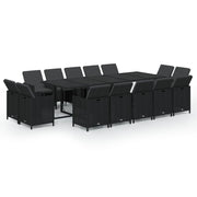Set da pranzo da giardino mobili da esterno cuscini 15 pz poly rattan nero 02_0014424