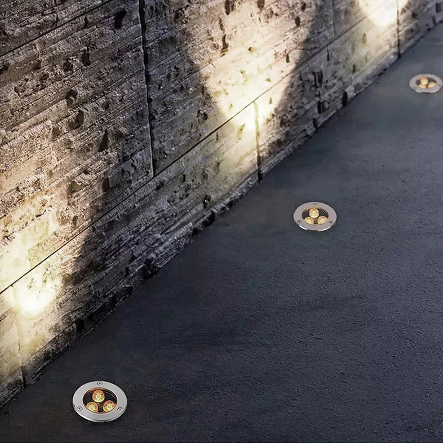 FARETTO LED SEGNAPASSO CALPESTABILE 3W LUCE NATURALE 4000K - IP65 IN ACCIAIO E VETRO TEMPERATO IDEALE PER VIALETTI GIARDINI E INGRESSI