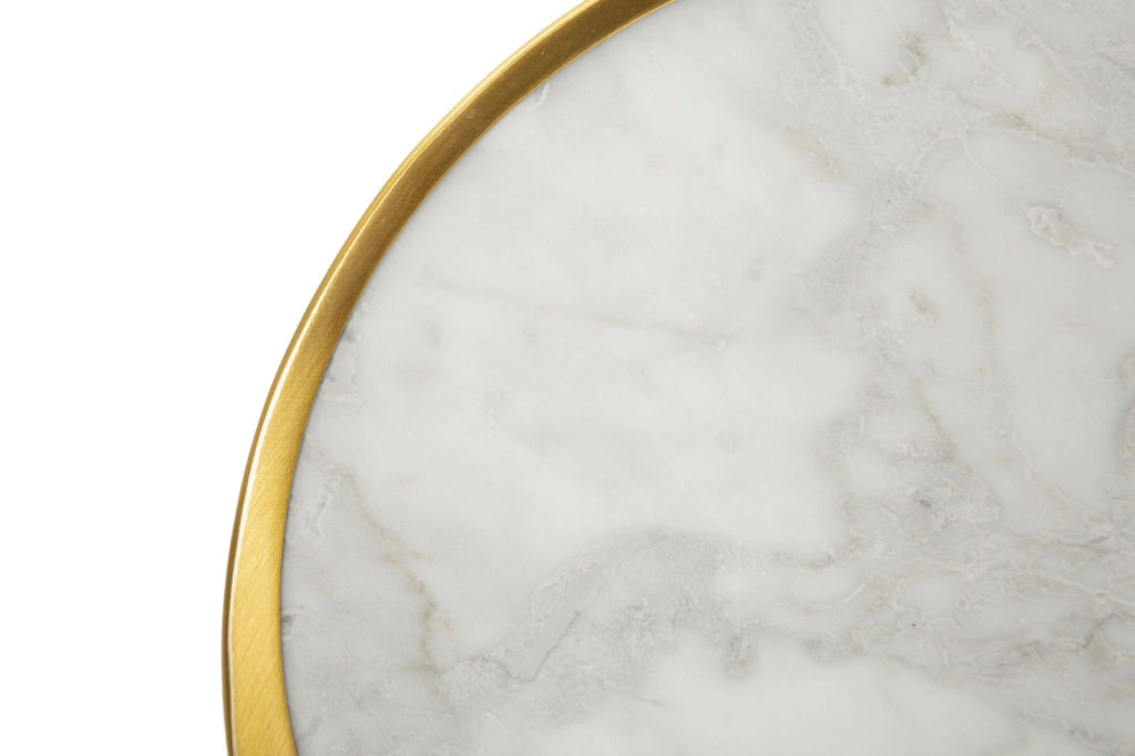 Lampada da Muro Marble 24x6x24 cm in Marmo e Ferro Oro e Marmo