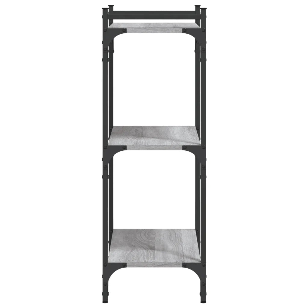Libreria a 3 Ripiani Grigio Sonoma 60x30x86cm Legno Multistrato 837650