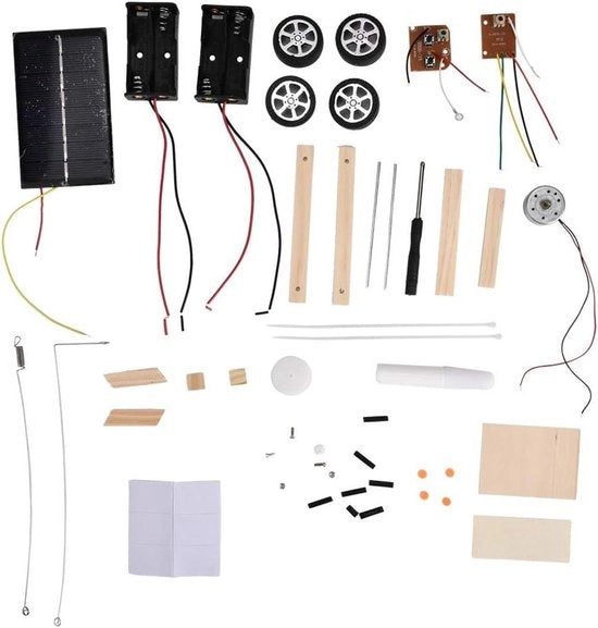 Kit di Assemblaggio per Auto a Energia Solare Modello DIY Educativo per Bambini - Kit di Auto a Controllo Remoto Elettrico con Sistema di Equilibrio - Set di Esperienze Scientifiche per Bambini e Pre-Scolari