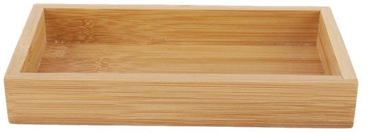 Piatto di servizio in bambù - Piatto di servizio rettangolare - Piatto di servizio in legno - Piatto di servizio antiscivolo - Multifunzionale - 19,2x10,2x3 cm