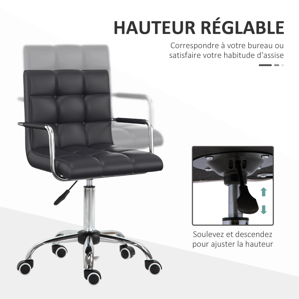 Sedia da ufficio reclinabile ¨C zephmum ¨C tessuto nero 60x60x100 cm