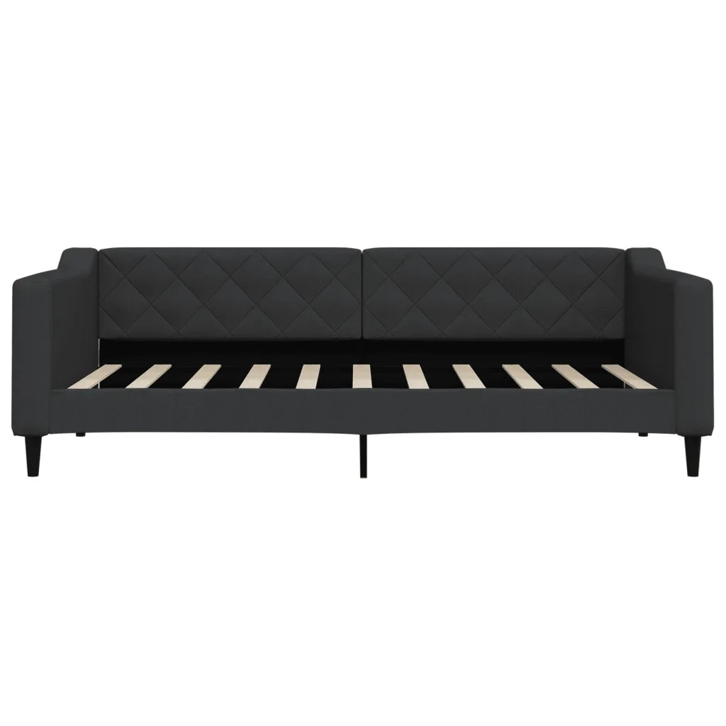 Divano Letto con Letto Estraibile-Sofa Letto-Daybed Nero 90x190 cm in Tessuto 457169
