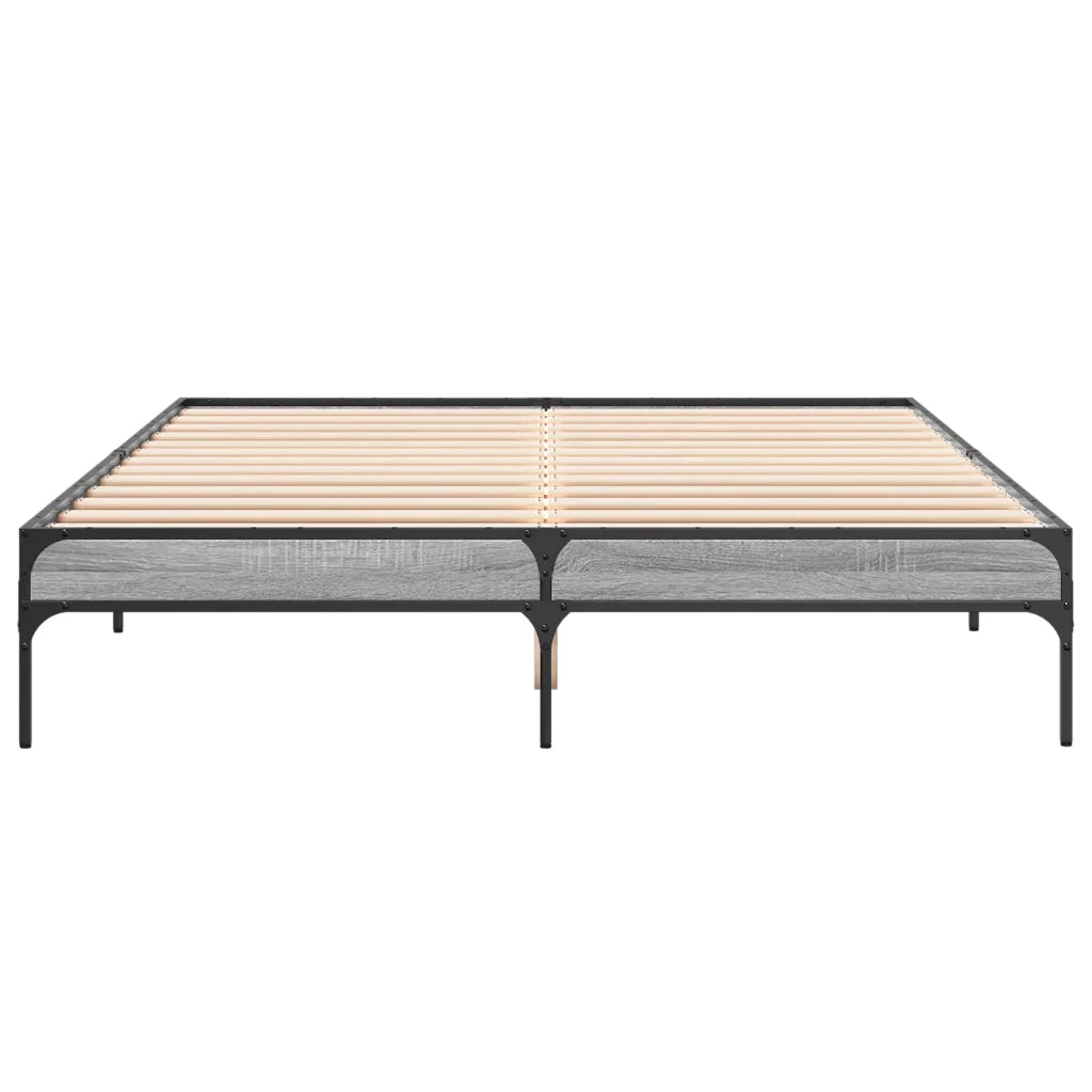 Giroletto Grigio Sonoma 150x200 cm in Legno Multistrato Metallo 845014
