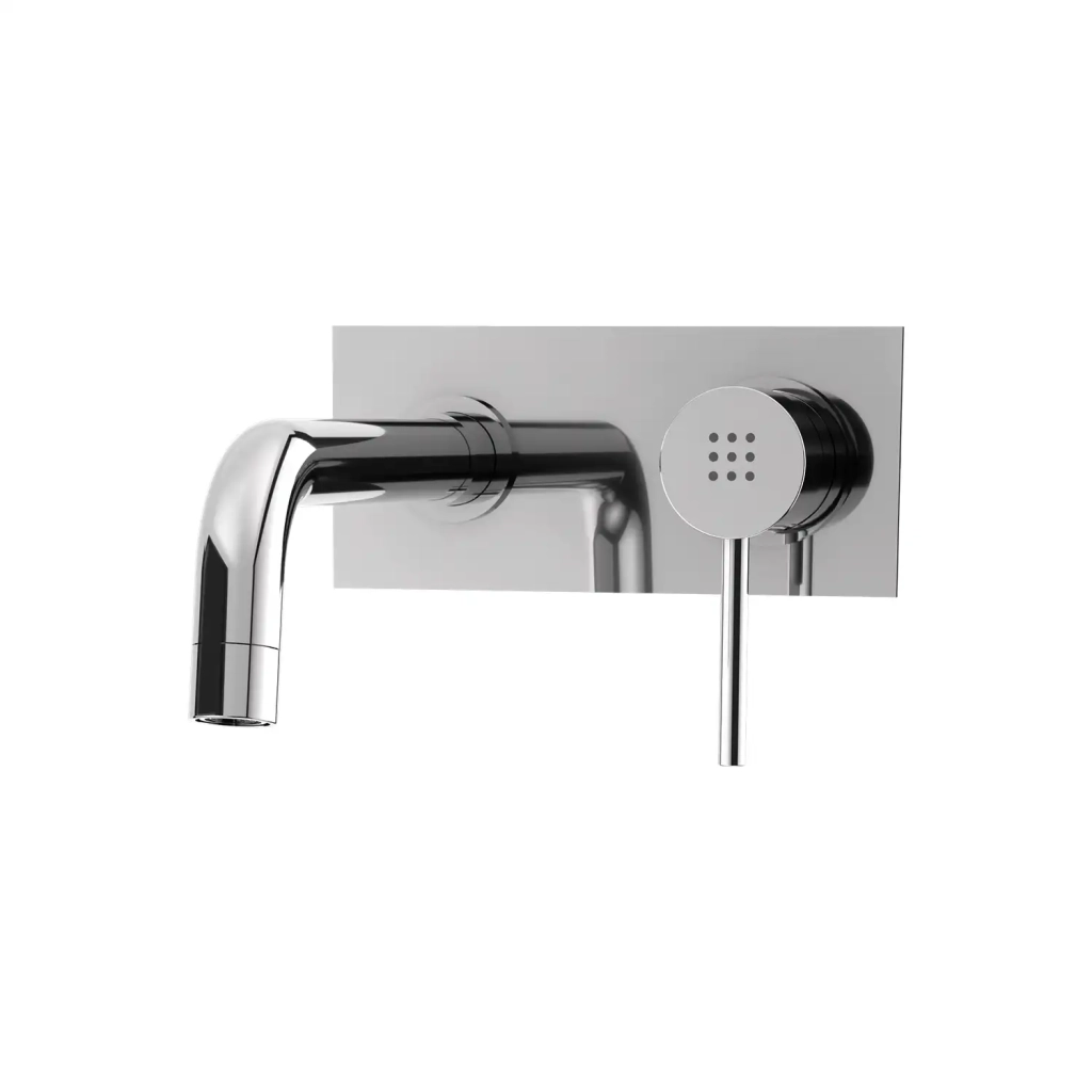 Set miscelatore lavabo ad incasso e bidet senza scarico in ottone cromato | Ava