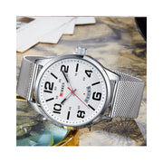 Trade Shop - Orologio Da Polso Curren 8236 Uomo Analogico Quarzo Military Data Silver Bia -