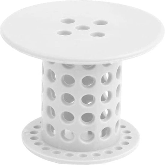 Filtro per scarico - Settimo 55 a 45 cm - Blocco intercettore per vasca da bagno lavello - Protezione per scarico per bagno cucina - Bianco