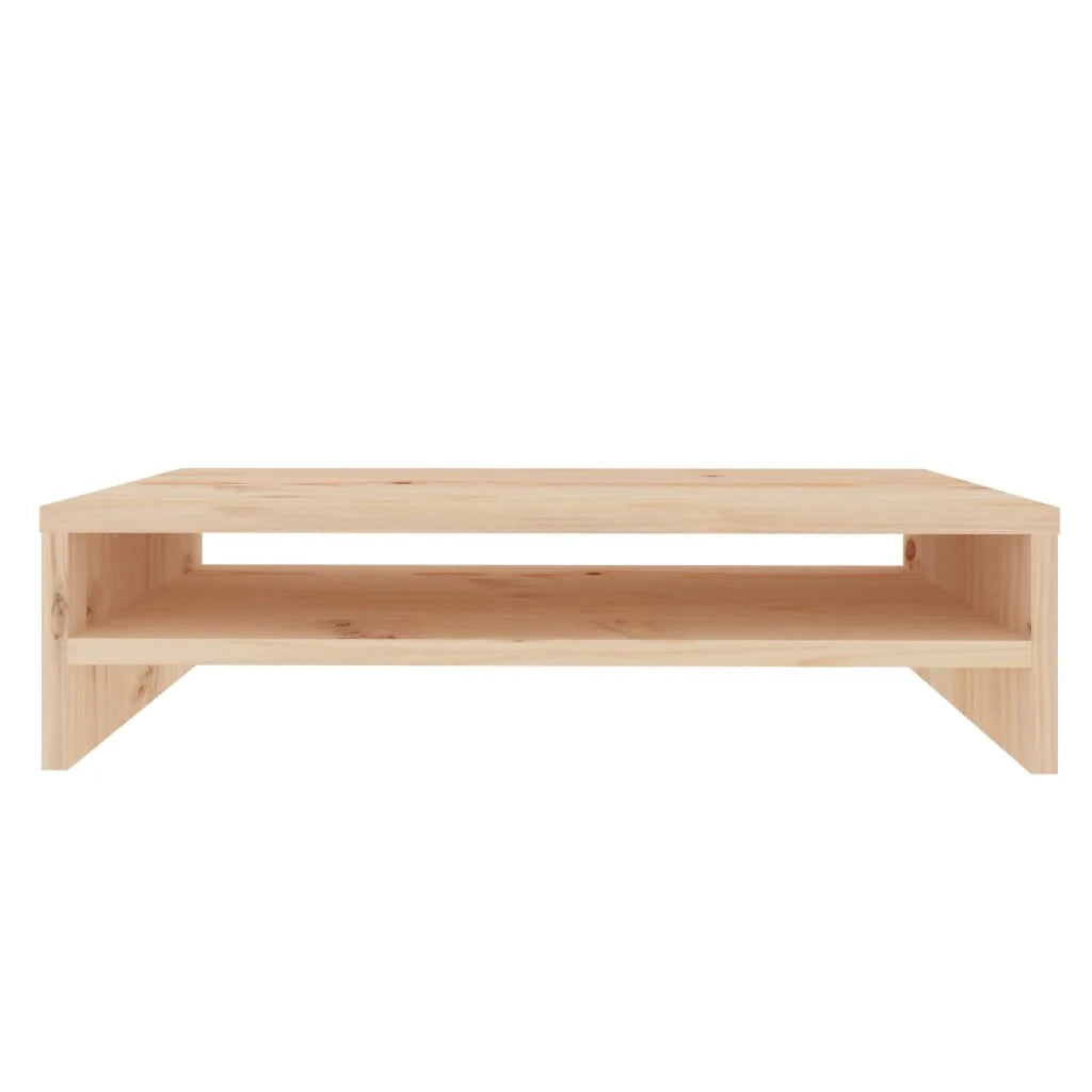 Supporto per monitor 50 x 24 x 13 cm in legno massello di pino marrone 02_0029206