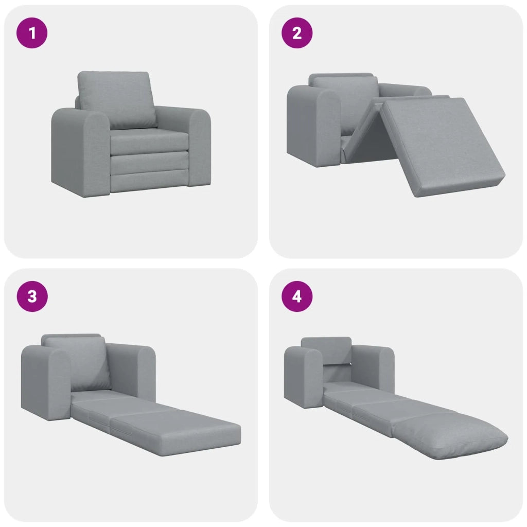 Divano letto | Sof¨¤ letto | Letto singolo Grigio chiaro 98 x 71 x 83 cm Tessuto