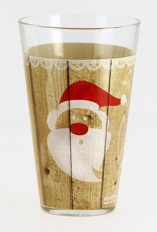 Set 3 Bicchieri natale in vetro nadia x-mas home cerve bibita 310 cc