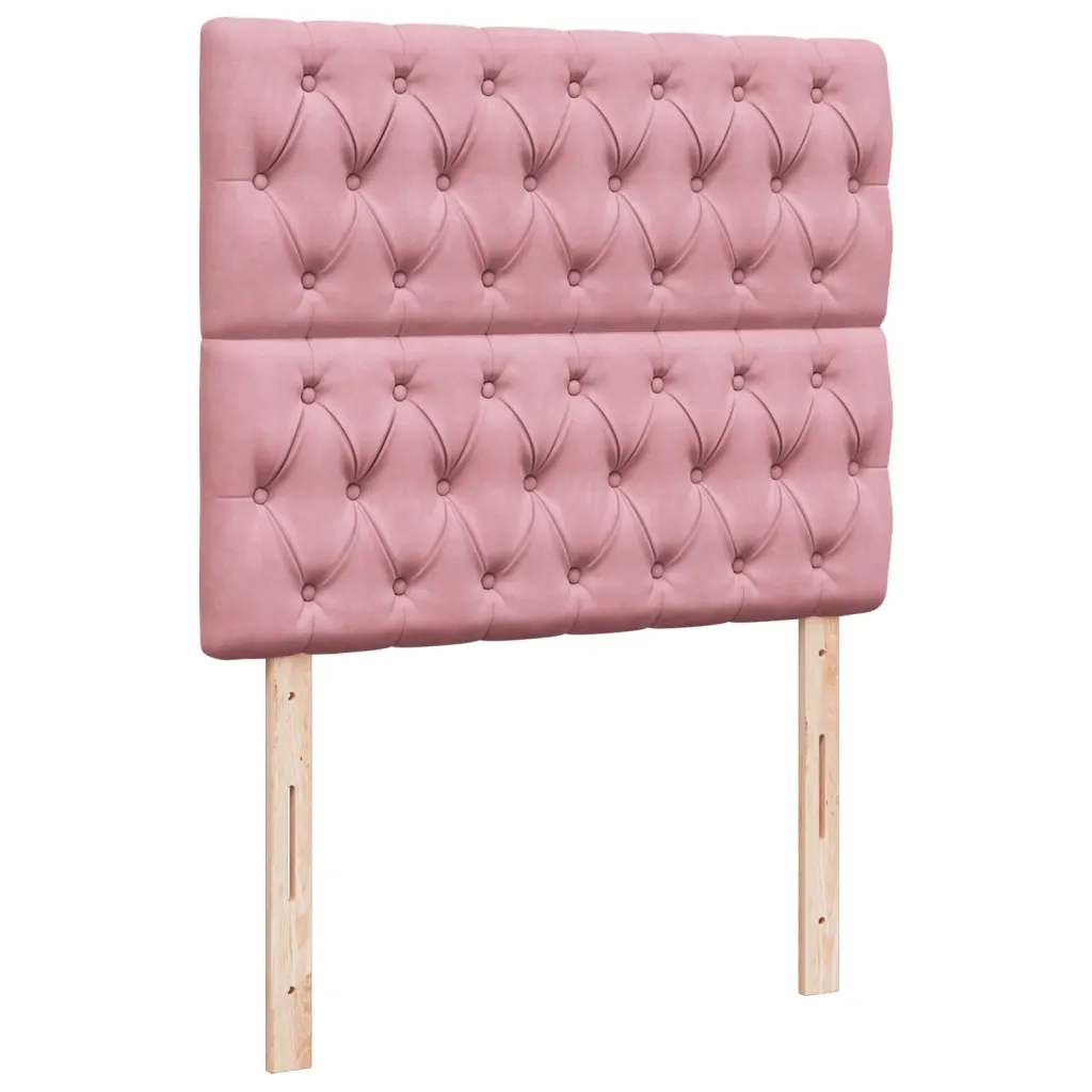 Giroletto a Molle con Materasso Rosa 120x200 cm in Velluto