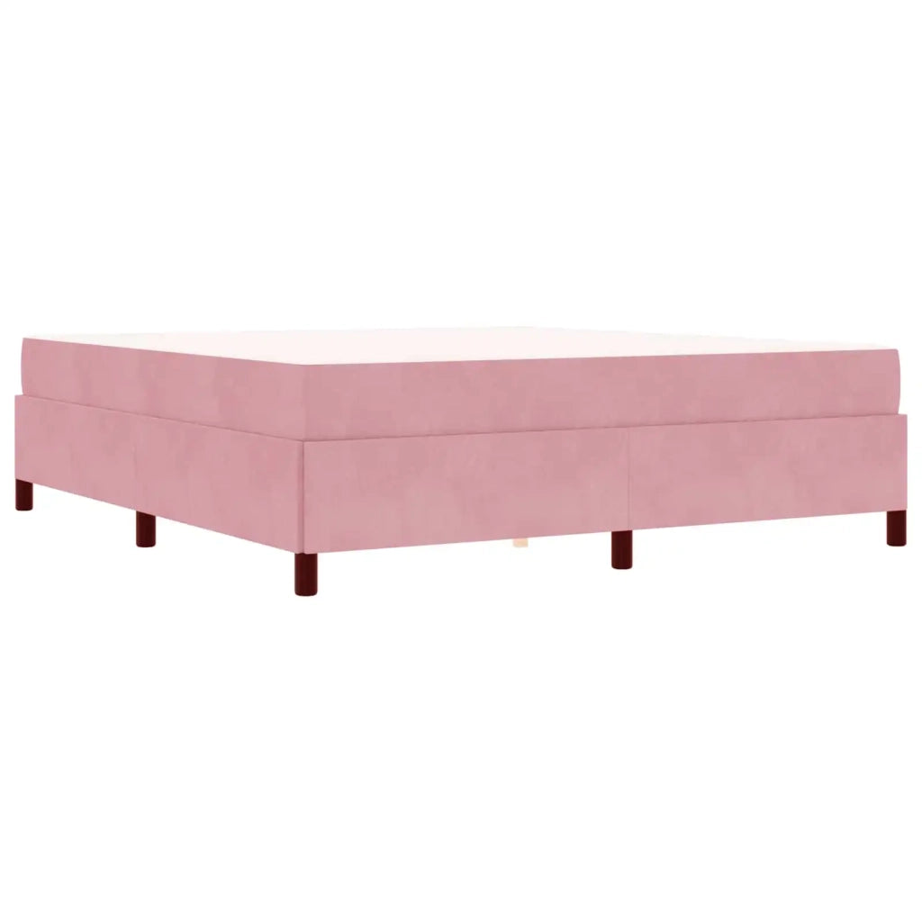 Struttura del letto con materasso Rosa 180 x 200 cm Tessuto