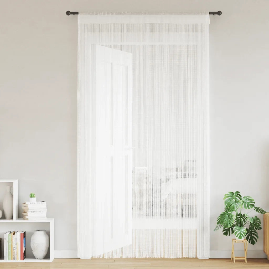 2 pz Tende a Fili 140x250 cm Bianche