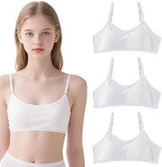 Costumi sportivi per bambine 3 pezzi - Reggiseno adattabile - Sotto il reggiseno - Cotone - Ideale per attività sportive - Reggiseno sportivo