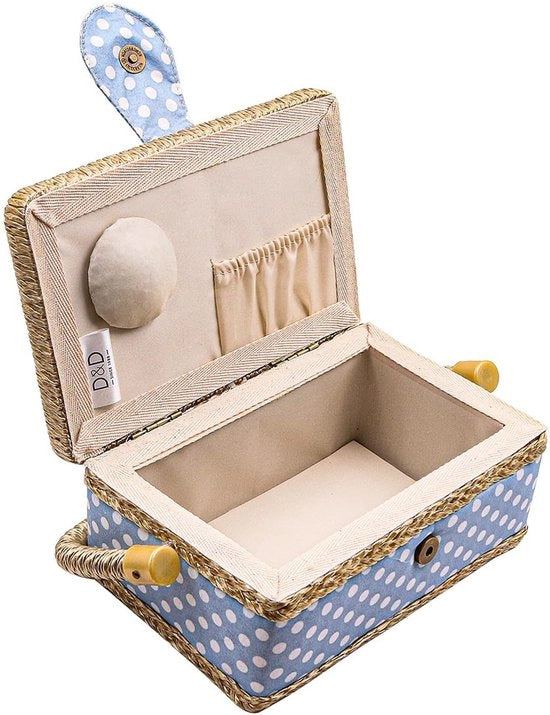 Organizzatore per ago - Manico ergonomico - Blu - Cassetta di stoccaggio utile - Ideale per uso domestico - Progettato con stile moderno