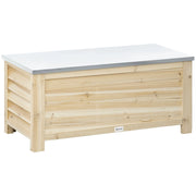 Baule da Giardino in Legno ¨C zephmum ¨C Legno 110x50x50 cm