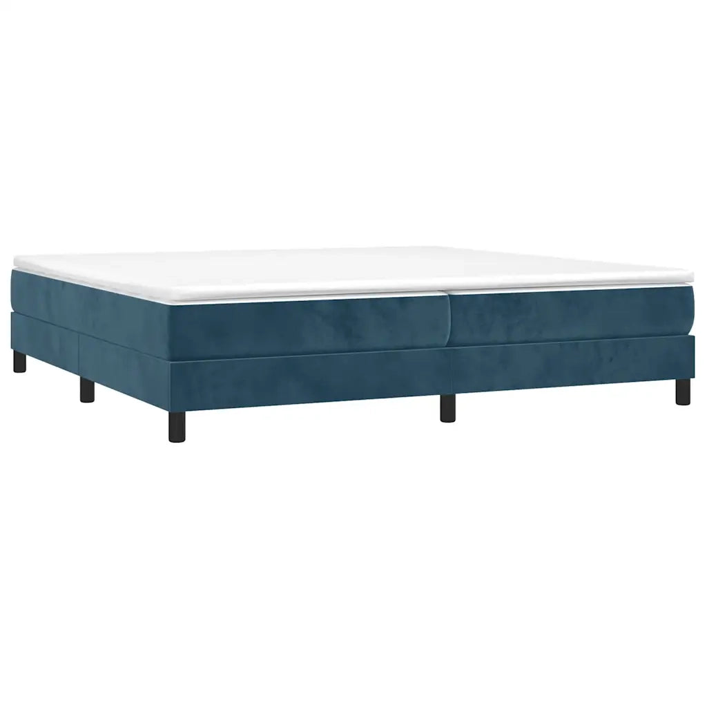 Struttura Letto a Rete a Molle Blu Scuro 200x200 cm in Velluto 3120794