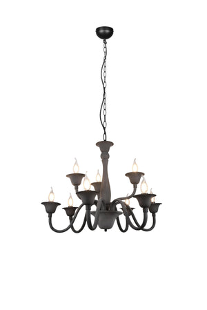 Lampadario da Interno  E14 in Metallo Antracite