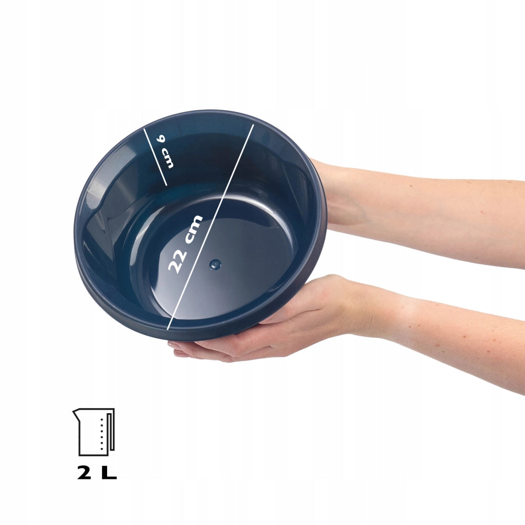 Bacinella universale rotonda in plastica KADAX da 2 litri per bucato