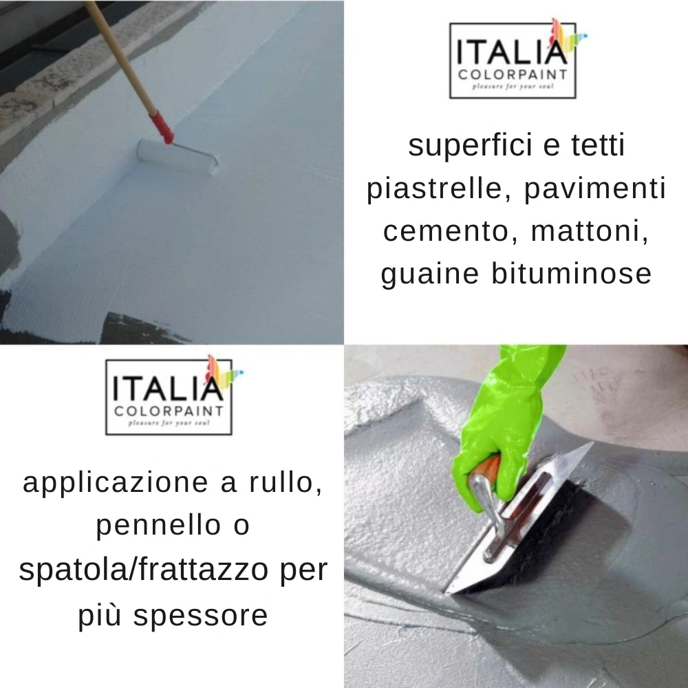 Impergum impermeabilizzante elastomerico fibrato per terrazze grigio *** formato 20 kg, confezione 1