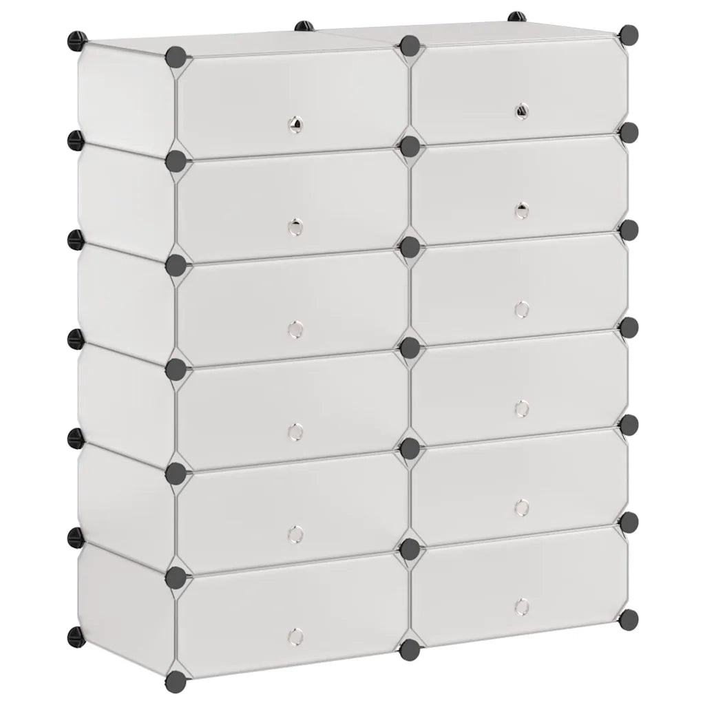 Scarpiera Modulare a 12 Scomparti Bianca cod mxl 54057