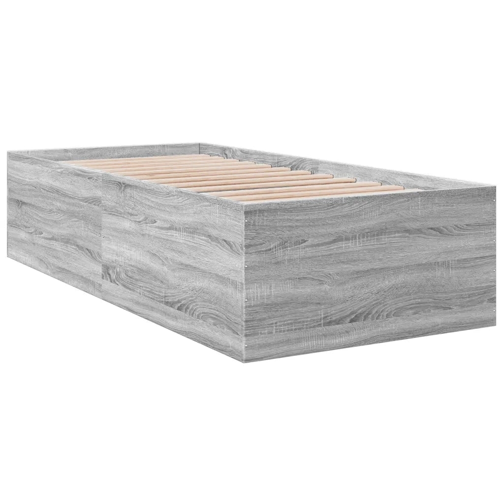Giroletto-Struttura Letto Grigio Sonoma 90x200 cm in Legno Multistrato 345092