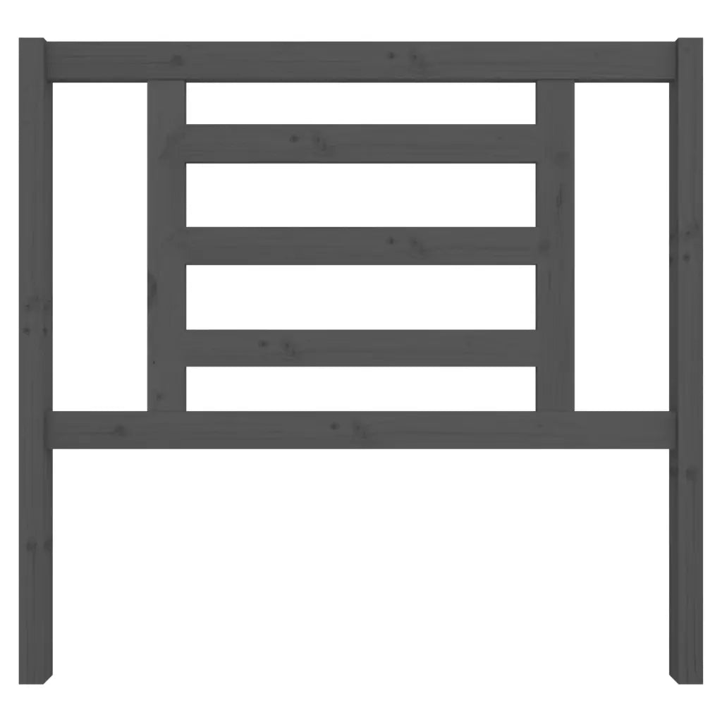 Testiera per Letto Grigia 106x4x100cm in Legno Massello di Pino 818807