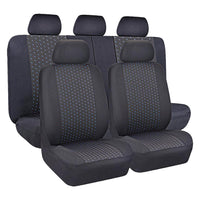 COPRISEDILE 'GOLDEN BLU' set da 9 pezzi - 4 sedili + 5 poggitesta  - Senza Marca