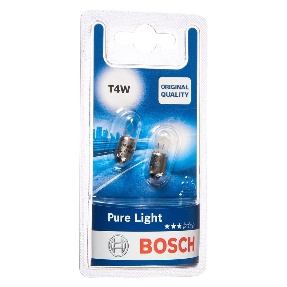 LAMPADINA PER LUCI DIREZIONE E POSIZIONE T4W - 12 V - 4 W - attacco BA9s - 2 pezzi  - BOSCH
