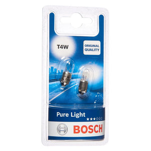 LAMPADINA PER LUCI DIREZIONE E POSIZIONE T4W - 12 V - 4 W - attacco BA9s - 2 pezzi  - BOSCH