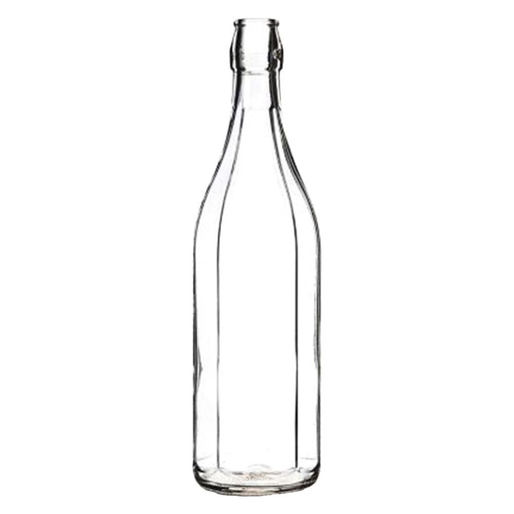 BOTTIGLIA IN VETRO 'COSTOLATA' 1000 ml bianca - tappo 7943200- 20 pezzi  - Senza Marca