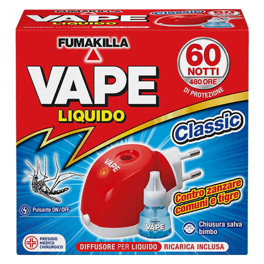 ANTIZANZARE ELETTRICO AD EMANAZIONE 'LIQUIDA' 30 ml - con 1 ricarica liquida (per 60 notti)  - VAPE