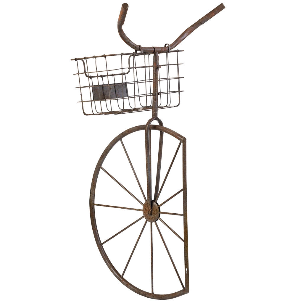 Fioriera in metallo per bicicletta rame 54,61x46,99x104,78h cm