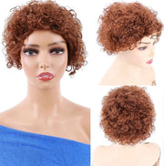 Pruiken per donne - Capelli finti - Finta parrucca - Color castano scuro - Capelli finti lavabili - 16 cm