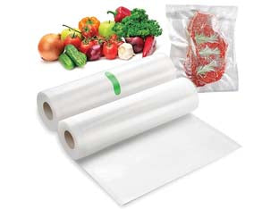 BUSTE SOTTOVUOTO PER ALIMENTI IN ROTOLO- - cm.30x6 mt. in confezione da 2 rotoli - 1 confezione XTRA
