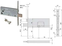 SERRATURA DA INFILARE PER FASCE DOPPIA MAPPA CON RULLO MM.78 H 57360- - mm.100 (57360100) - 1 pezzi CISA