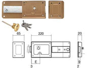 FERROGLIETTO APPLICARE CATEN. MANDATE 5 E 1/2 + SCROCCO E CIL.STACCATO- - mm.40 (270B-BIS) - 1 pezzi WALLY