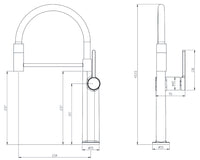 MONOCOMANDO LAVELLO cucina OKLAHOMA CON DOCCETTA CROMO NERO