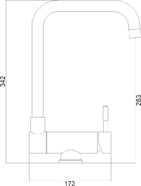 MONOCOMANDO LAVELLO CUCINA KANSAS SOTTO FINESTRA ACCIAO INOX