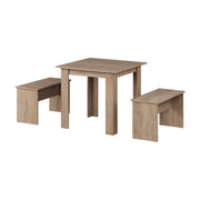 Vicco Set di tavoli da pranzo Sonoma 80 x 80 cm con 2 panche