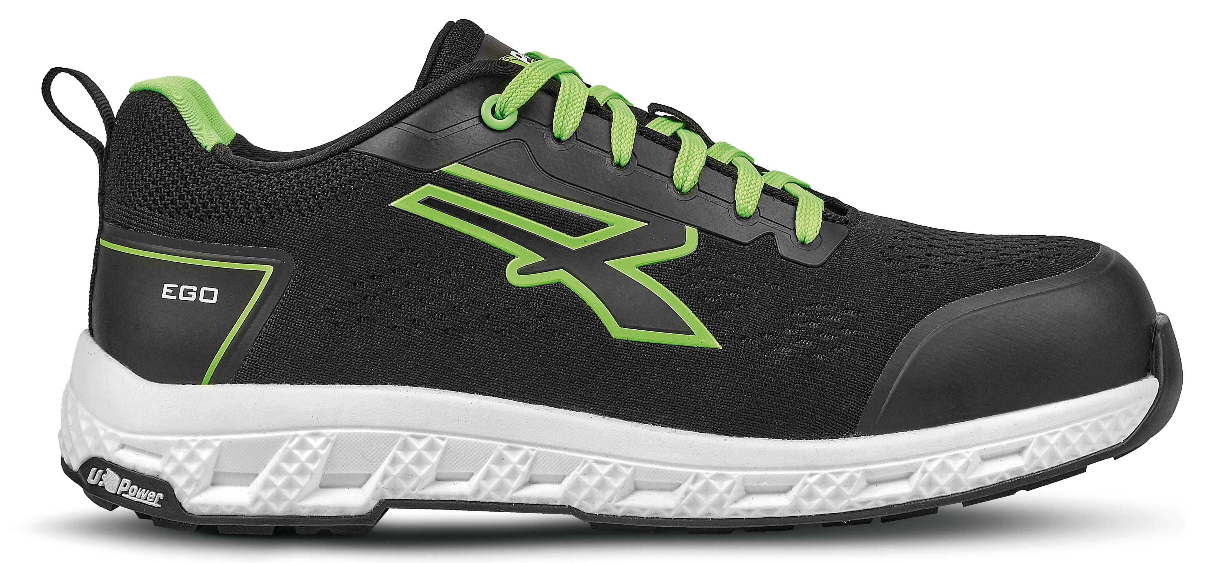 U-Power SCARPE ANTINFORTUNISTICA BASSE S1PS HI HRO FO SR RED EGO ATON ESD Col. Nero/Verde Mis. 45