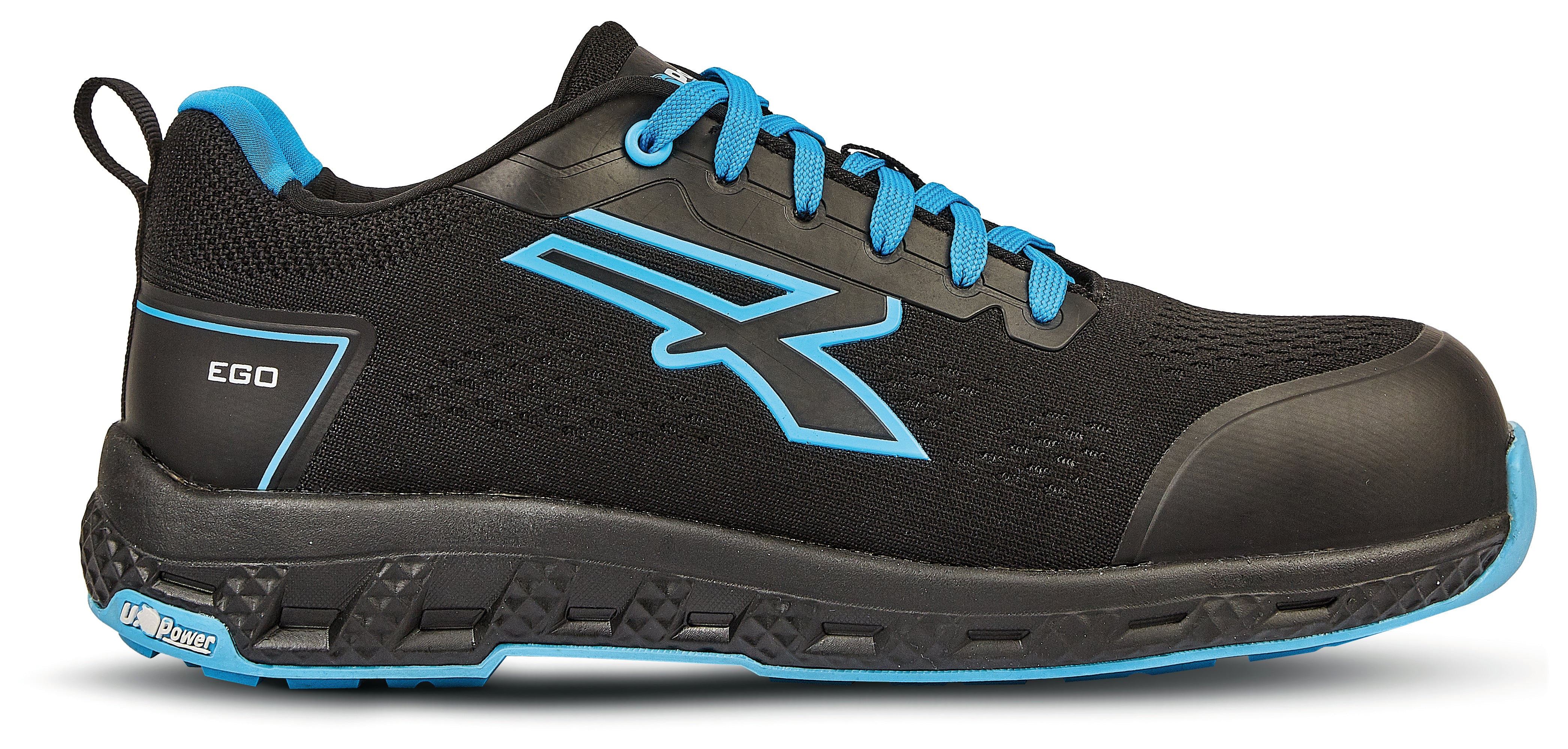 U-Power SCARPE ANTINFORTUNISTICA BASSE S1PS HI HRO FO SR RED EGO DEON ESD Col.Nero/Azzurro Mis. 43