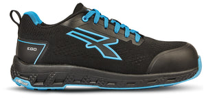 U-Power SCARPE ANTINFORTUNISTICA BASSE S1PS HI HRO FO SR RED EGO DEON ESD Col.Nero/Azzurro Mis. 44