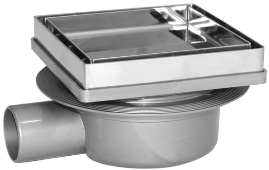 CHIUSINO REGOLABILE CON PORTA PIASTRELLE IN ACCIAIO cm. 13x13 - Ø mm. 40