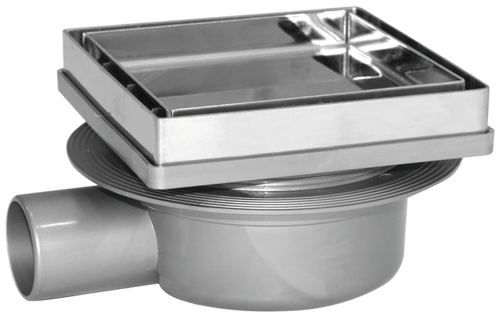 CHIUSINO REGOLABILE CON PORTA PIASTRELLE IN ACCIAIO cm. 13x13 - Ø mm. 40