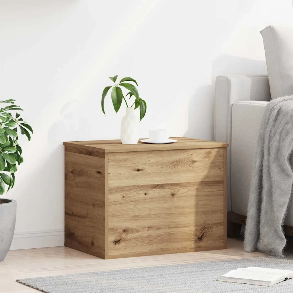Scatola di Stoccaggio rovere artigianale 60 x 42 x 46 cm 862289