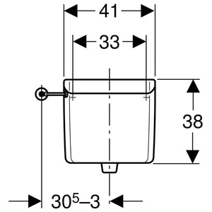 CASSETTE ZAINO esterna AP 123 SINGOLO SCARICO BIANCA GEBERIT 123.001.11.1