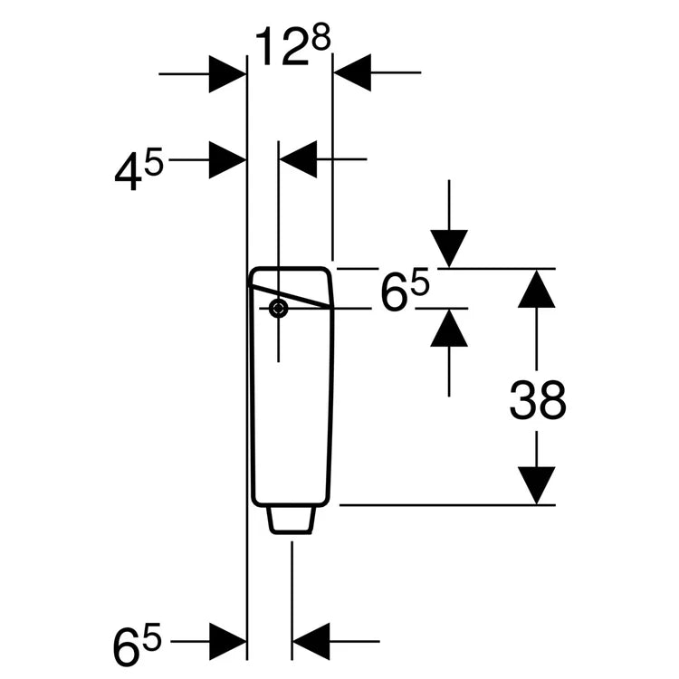CASSETTE ZAINO esterna AP 123 SINGOLO SCARICO BIANCA GEBERIT 123.001.11.1